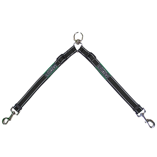 Leash Coupler - Two Dog Leash Splitter to Split Leash for Walking 2 Dogs - Tangle Free Double Dog Leash Connector - Adjustable Attachment for Small or Large Dogs